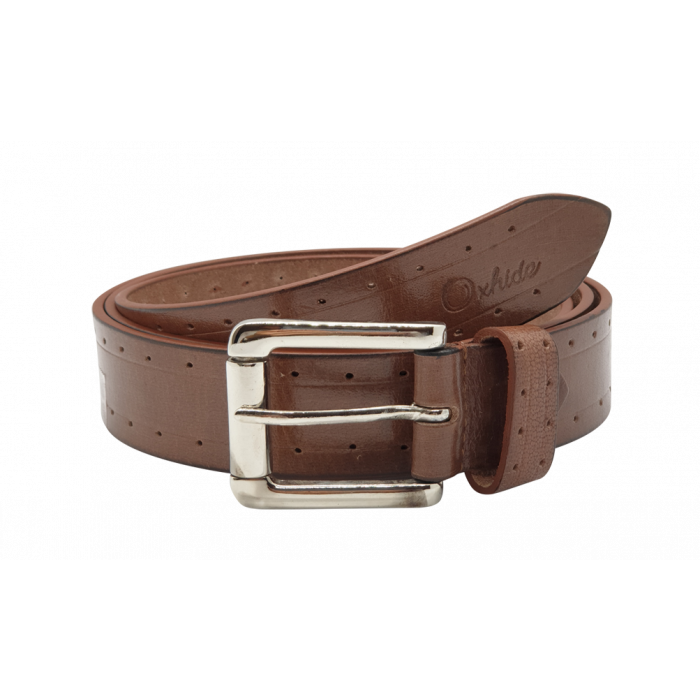 Full Grain Brown Casual Leather Belt, Full Grain Calfskin Leather Belt
