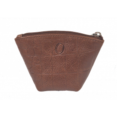 Oxhide Leather Coin Purse , Coin Pouch , Coin Storage Bag 1012 BRN