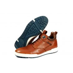 Mid High Leather Sneakers - SHO180145 - Light Brown
