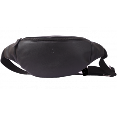 Leather Bum bag  waist  Pouch For Men - Small Leather Pouch - Cross Body Bag -SD02 BLACK