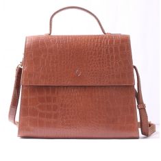Satchel Bag for Women - Crossbody Leather Bag for Women - Oxhide Sling Bag -Oxhide SD03-BROWN