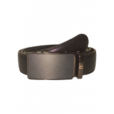Luxury Belt for Men - Ratchet Leather Belt - Branded Leather Belt for Men - Belts with exclusive buckles - Belts for Evening Wear -Auto Lock Black Belt - ABB5B Oxhide Black