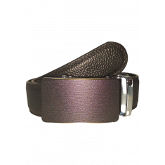 Mens Automatic Leather Belt - Full Grain Leather Ratchet Belt - Men Leather Belt with Auto Lock Buckle - TRACK BELT - Belt without hole -ABB3E Black/BrownOxhide