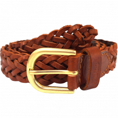 Braided casual Leather Belt WOMEN - Full Grain Leather Belt - Leather Belt Men For Jean -BRD 25 mm Oxhide