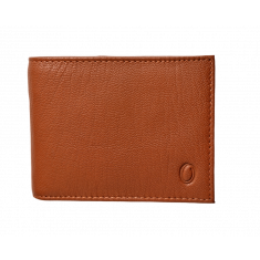 Wallet Men Brown with coin pouch - Bifold Lucky Wallet- Full Grain Leather Wallet with NO HOLE- Brown Wallet - Oxhide 3851CP Brown