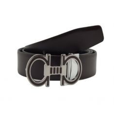 BROWN Leather Belt with Designed Buckles - Business Evening Designer Wear -D8 BROWN
