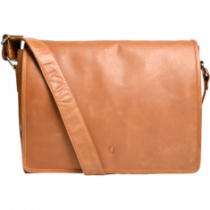 Oxhide Vintage Leather Laptop Bag - Dandy Tan - J0065