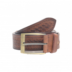 Brown Casual Leather Belt Men - Full Grain Leather Belt - Leather Belt Men For Jean - Brown Leather Belt  - Wide Leather Belt 38mm- BLC3 Oxhide  Brown