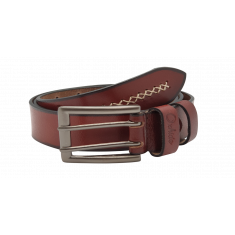 Reddish Brown Casual Leather Belt for Men