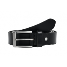 Casual Leather Belt Men - Plus Size Full Grain Leather Belt - Leather Belt Men For Jean - Black Leather Belt - BLC22 Oxhide Black