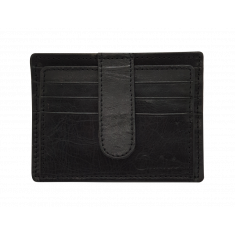 Leather Card Holder - Leather cardholder - Leather Card Case - Leather Card Pouch - Card Sleeve - Oxhide AS4 BLACK