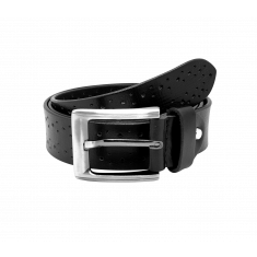 Full Grain Black Casual Leather Belt for Men