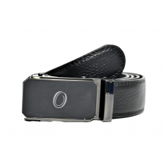 Men Ratchet Leather Belt with Auto Lock Buckle