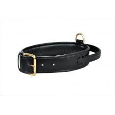 Padded Dog Collar Wide - Leather Black