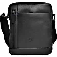 Leather Messenger Bag - Full Grain Leather Sling Bag -Leather Sling Bag for Men Black - Oxhide J0048