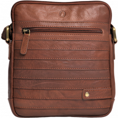 Leather Messenger Bag - Full Grain Leather Sling Bag -Leather Sling Bag for Men Brown  - Oxhide J0050