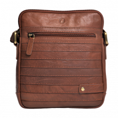 Leather Messenger Bag - Full Grain Leather Sling Bag -Leather Sling Bag for Men Brown  - Oxhide J0050