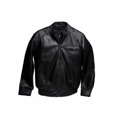Real Leather Jacket Black- Lamb skin Jacket- Jacket for Men- Oxhide FK06 Black
