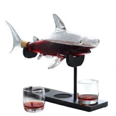 Wine Decanter - Wine Decanter & Glass Set  - Unique Fish Design from O-Home GD-056