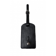 Oxhide Leather Luggage Tag Black 4298