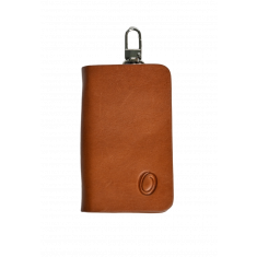 Oxhide Car Keys Pouch Mini Book - Top Grain Leather -J0059 - Brown