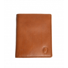 Oxhide Compact wallet in Vintage Leather in Brown colour with coin pouch-OXHIDE J0060 BROWN 