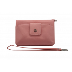 Zip Around Wallet Women - Wristlet Clutch - Women Wallet Pink - Lady Wallet Branded - Oxhide Pink Wristlet J0012