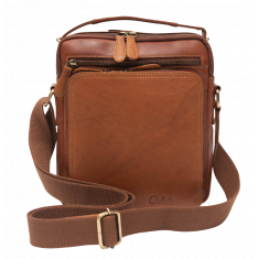 Vintage Oil Leather Messenger Brown Bag
