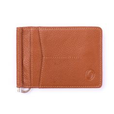 Money Clip Wallet Men -- Full Grain Leather wallet - MC01 Oxhide BROWN