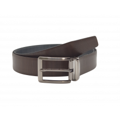  Grey and Brown Reversible Leather Belt