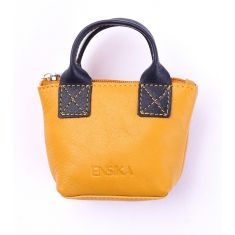 Oxhide Leather Coin Purse , Coin Pouch ,key pouch - SD10 Yellow