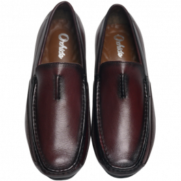 Men's casual shoes slip on hollow leather loafers online