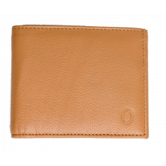Wallet Men Brown - Bifold Lucky  Wallet- Full Grain Leather Wallet with NO HOLE- Brown Wallet - 3704
