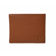 Wallet Men Brown - Bifold Lucky  Wallet- Full Grain Leather Wallet with NO HOLE- DARK Brown Wallet -3704