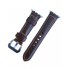 Leather Apple watch strap Brown Contrast stitch 38,40,41 mm - OXHIDE