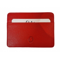Leather Card Holder - Leather cardholder - Leather Card Case - Leather Card Pouch - Card Sleeve - Oxhide 4181 Red