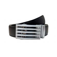 Luxury Belt for Men - Ratchet Leather Belt - Branded Leather Belt for Men - Belts with exclusive buckles - Belts for Evening Wear- Auto Lock Black Belt - ABB2A Oxhide