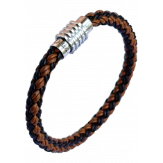 Oxhide Leather shaded Braided Bracelet- Oxhide 5mm width