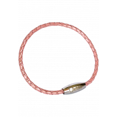 Oxhide Leather Bracelet Braided pink - Oxhide 3mm width