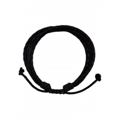 Oxhide Leather 3 layer Braided Bracelet Black- Oxhide