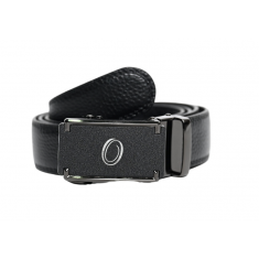 Real Leather Ratchet Belt 30mm or 3 cm- Men Leather Belt with Auto Lock Buckle - TRACK BELT - Auto Lock Black Belt - ABB3I Black