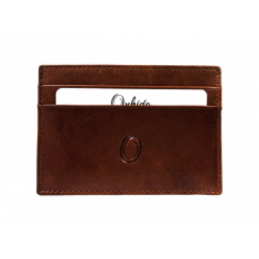 Leather Card Holder - Leather cardholder - Leather Card Case - Leather Card Pouch - Card Sleeve -Oxhide J0054 BROWN