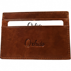 Leather Card Holder - Leather cardholder - Leather Card Case - Leather Card Pouch - Card Sleeve -Oxhide J0054 COGNAC