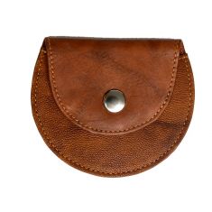 Oxhide Leather Coin Pouch-CP02-BRN