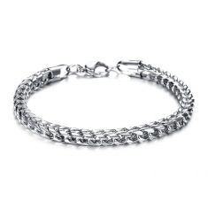 Oxhide Metal Cubic Chain Bracelet