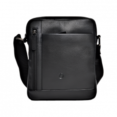 Leather Messenger Bag - Full Grain Leather Sling Bag -Leather Sling Bag for Men Black - Oxhide J0048
