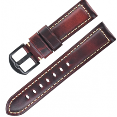 Leather watch strap Wine Red  20,22, 24 mm - OXHIDE