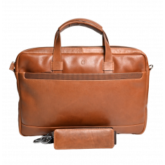 Oxhide Vintage Mens Leather Laptop office Bag -Executive Brown - J0068