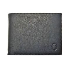 Mens Wallet in Real Leather - Bifold Wallet - Full Grain Leather Wallet - Wallet with zip - Black Color - J0002 Oxhide