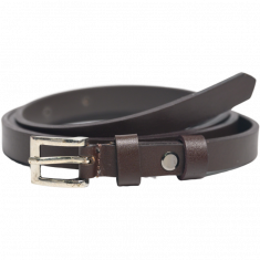 Belt Women 15mm width- Plus Size Women belt in Full Grain Leather - Ladies Leather Belt in Brown Color - Oxhide LB2 15mm